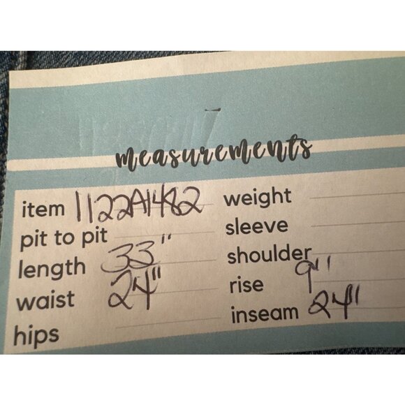 Sculpt OP Straight Leg High-Rise Denim Jeans Rhinestone Button Closure - Picture 12 of 12